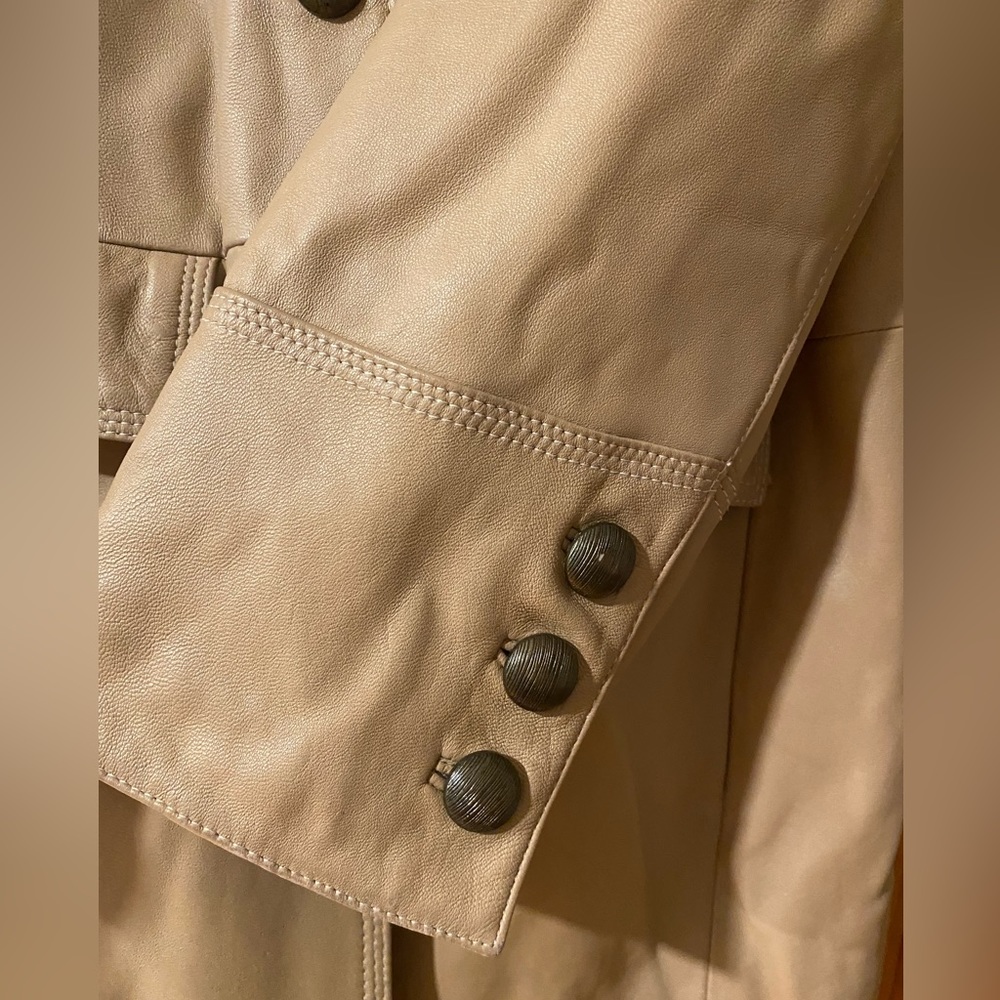 Bradley Bayou Genuine Leather Coat Camel Tan Fully Lined 100% Car Coat - Picture 8 of 12